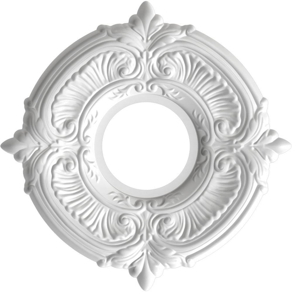 Attica 10" Bright Coat Chrome Thermoformed PVC Ceiling Medallion