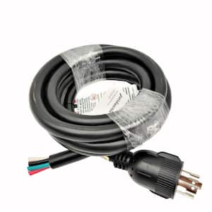 4 ft. 10/4 30 Amp, Black 125-Volt/250-Volt Twist Lock NEMA L14-30 Replacement Power Cord (L14-30P to 3-Wire), UL Listed