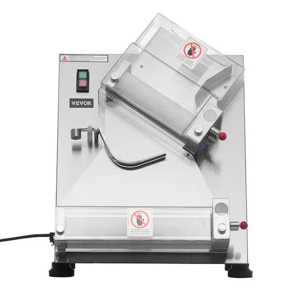 Automatic Pizza Dough Roller Sheeter, 3-14 in., 370W Electric Stainless Steel Press, Adjustable Thickness