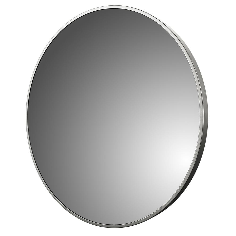 32 in. W x 32 in. H Round Aluminum Framed Wall Bathroom Vanity Mirror