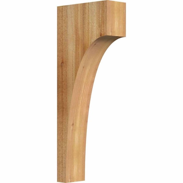 Ekena Millwork 4 in. x 10 in. x 26 in. Western Red Cedar Huntington Rough Sawn Corbel