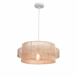 Trentwood 1-Light with Natural Pendant Chandelier Rattan Shade