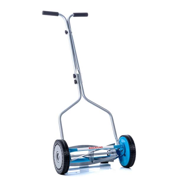 14 in. 4-Blade Manual Walk Behind Reel Lawn Mower