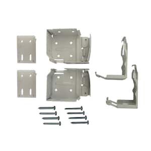 2 in. and 2.5 in. Cordless Faux Wood Side Mounting Bracket Set in White