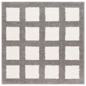 Norway Gray/Ivory 7 ft. x 7 ft. Square Square Area Rug