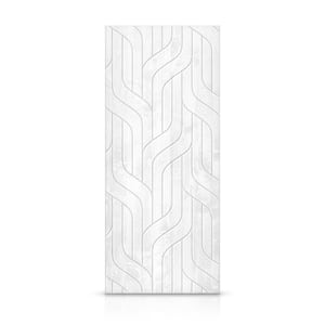 36 in. x 80 in. Hollow Core White Stained Solid Wood Interior Door Slab