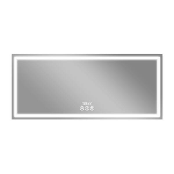 Lirago 71 in. W x 31 in. H Modern Rectangle Frameless LED Mirror Vanity Mirror Bathroom Mirror