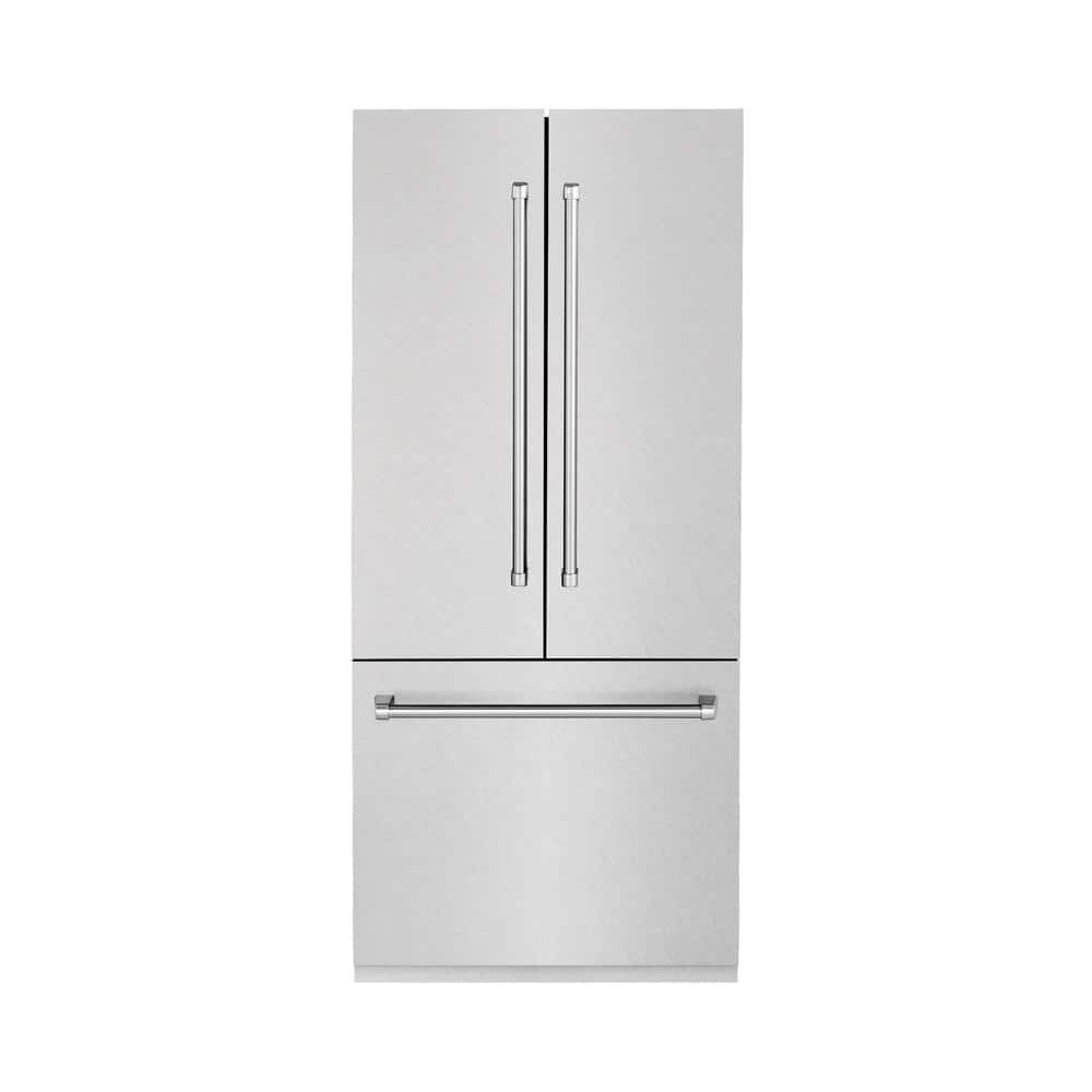 36 in. 3-Door French Door Refrigerator with Internal Water and Ice Dispenser in Fingerprint Resistant Stainless Steel