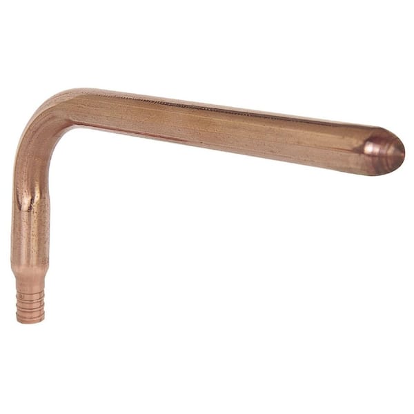 Sioux Chief 1/2 in. x 3-1/2 in. x 8 in. Copper Stub Out PEX 90-Degree Elbow