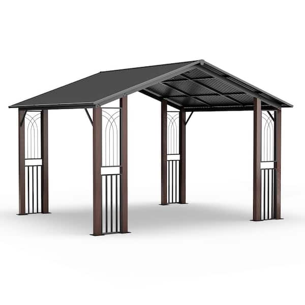 11 ft. x 13 ft. Aluminum Frame Gable Roof Hardtop Patio Gazebo