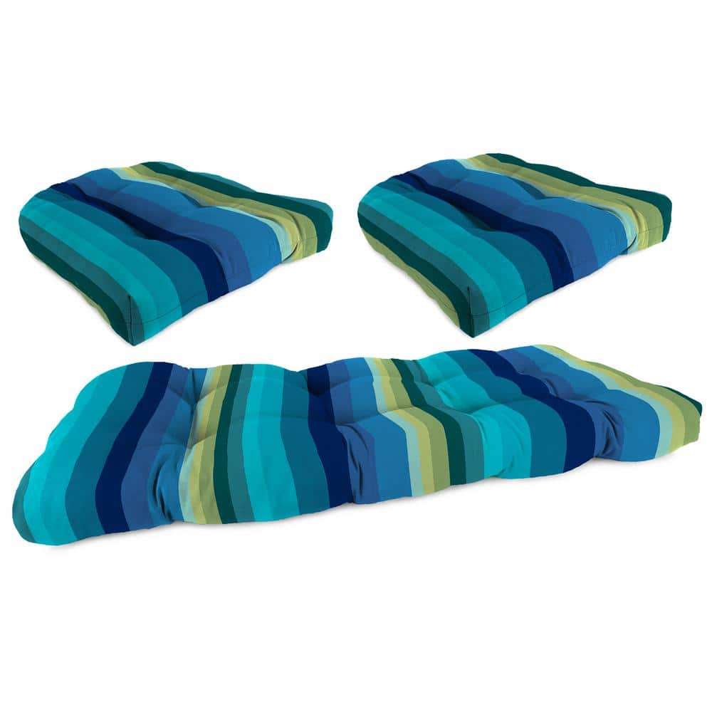 Jordan Manufacturing 44 in. L x 18 in. W x 4 in. T Islip Teal Outdoor