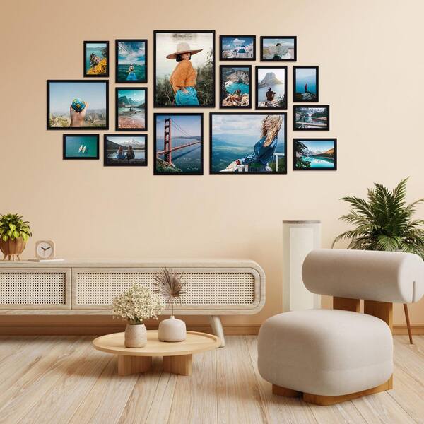 12-Pack 8x10 Picture Frame Set – Black Gallery Wall Collage Frames With Acrylic Glass