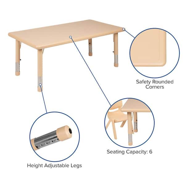 Carnegy Avenue 23.75 in. Natural Kids Table CGA YU 443194 NA HD