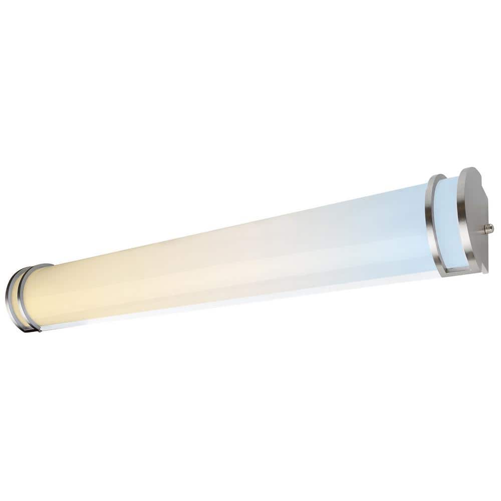 48-Inch Brushed Nickel LED Vanity Light with Opal Lens