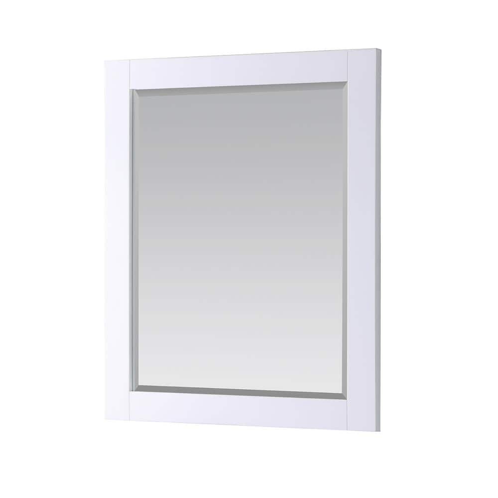 Maribella 36" Rectangular Wood Framed Bathroom Vanity Mirror in Silver