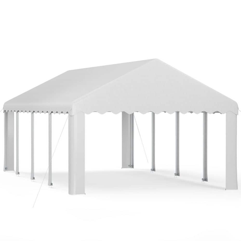 13 ft. x 26 ft. Heavy Duty Party Tent Gazebo with Removable Sidewall Windows and Storage Bags for Events Weddings, White price history on PriceWatchPro