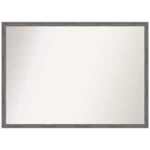 Florence Grey 39.75 in. x 28.75 in. Non-Beveled Casual Rectangle Framed Wall Mirror in Gray