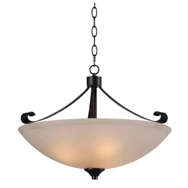 Kenroy Home Alto 3-Light Chocolate Caramel Pendant