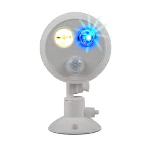 Alpha Series 400 Lumens 180-Degree Motion Activated Spotlight w/Protective Red and Blue Enforcer Lights + Remote Control