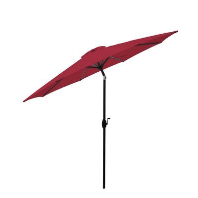 9 ft. Aluminum Market Patio Umbrella in Hibiscus Red
