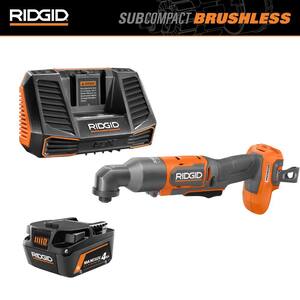 18-Volt SubCompact Brushless Cordless Right Angle Impact Driver Kit with 18-Volt 4.0 Ah MAX Output Battery and Charger