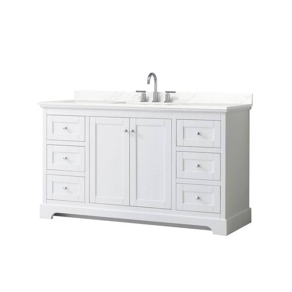 Wyndham Collection Avery 60 in. W x 22 in. D x 35 in. H Single Bath