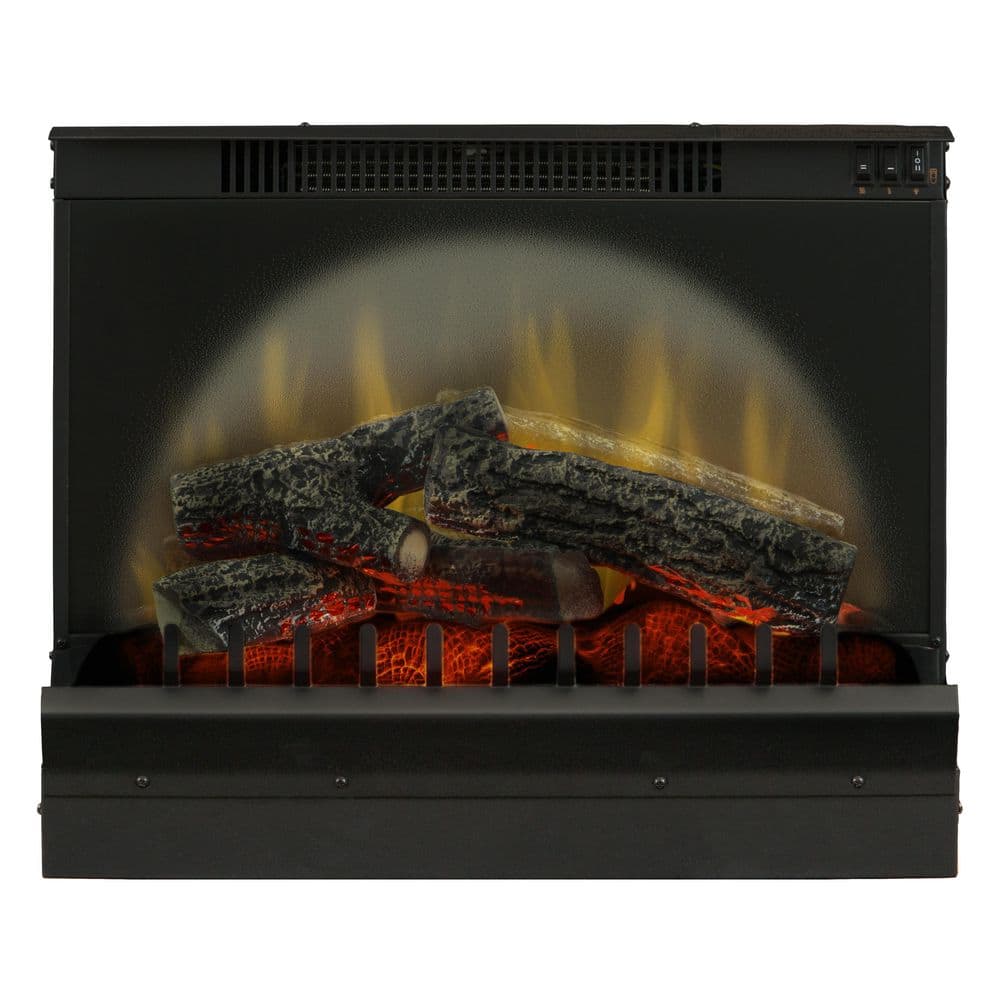 Dimplex 23" Black Metal Electric Fireplace with Mantel