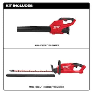 M18 FUEL 18V Lithium-Ion Brushless Cordless Handheld Blower and M18 FUEL Hedge Trimmer Combo Kit (2-Tool)