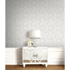 Geo Triangles Grey Paper Non Pasted Strippable Wallpaper Roll (Cover 60.75 sq. ft.)