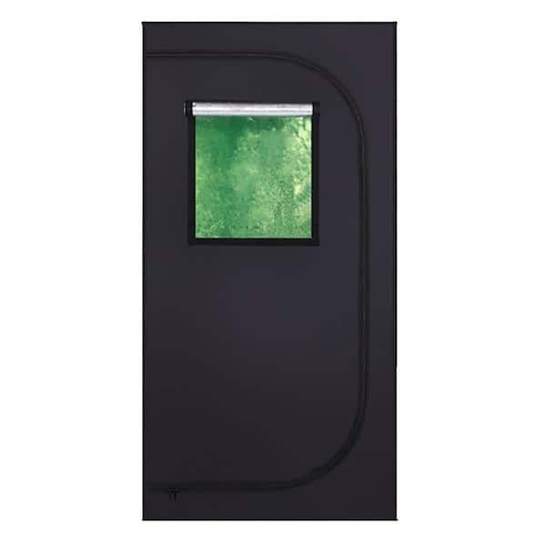 Unbranded 2.67 ft. W x 2.67 ft. D x 5.33 ft. H Black Plant Grow Tent with Observation Window