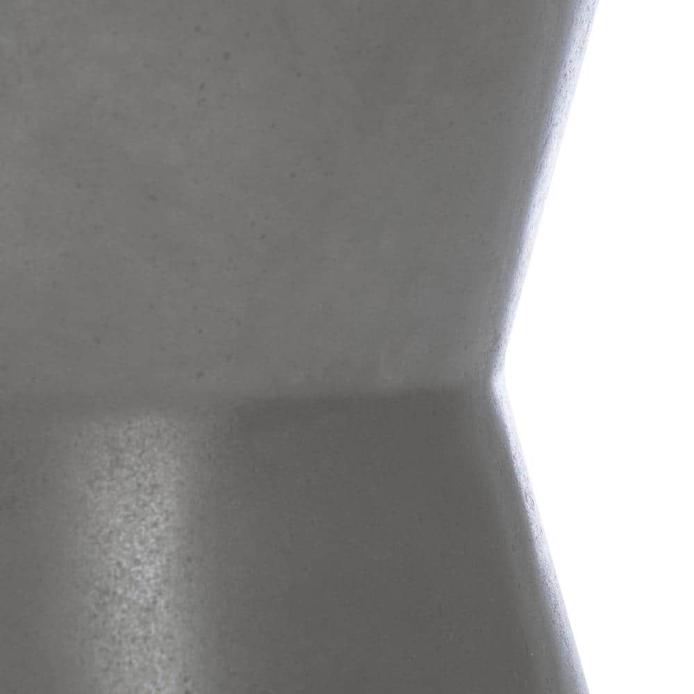 Transitional Round Acrylic Side Table in Dark Grey