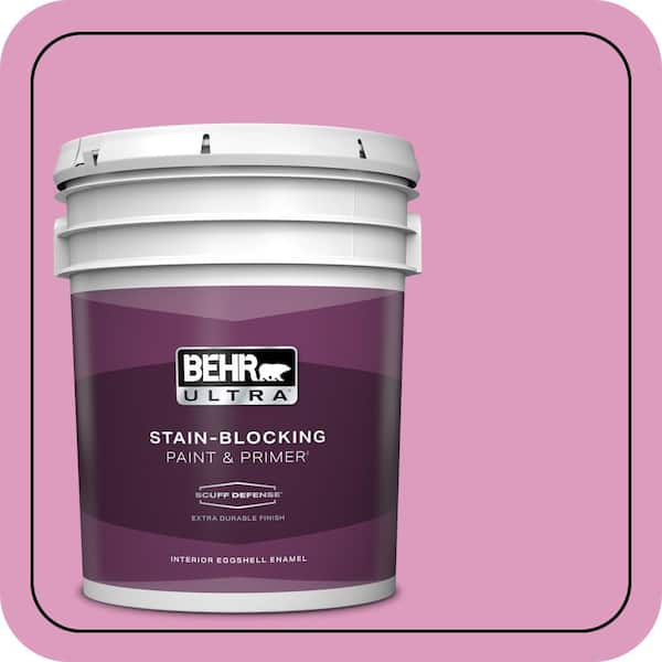 BEHR ULTRA 5 gal. #690B-4 Pink Begonia Extra Durable Eggshell Enamel Interior Paint & Primer