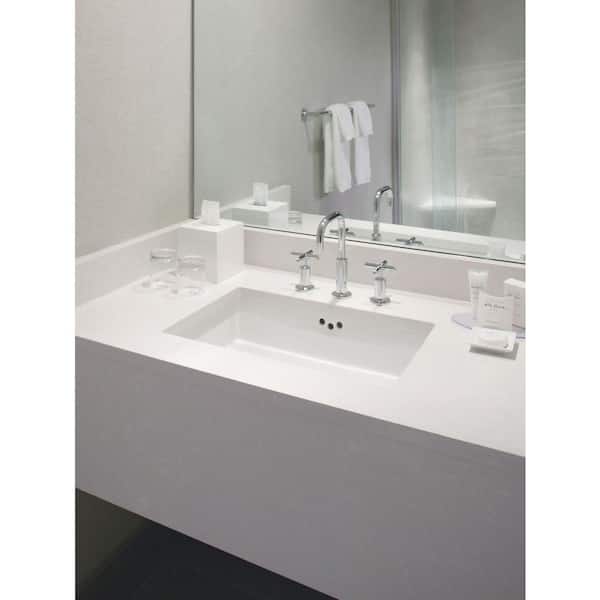 Kathryn Vitreous China Undermount Bathroom Sink in White with Overflow Drain