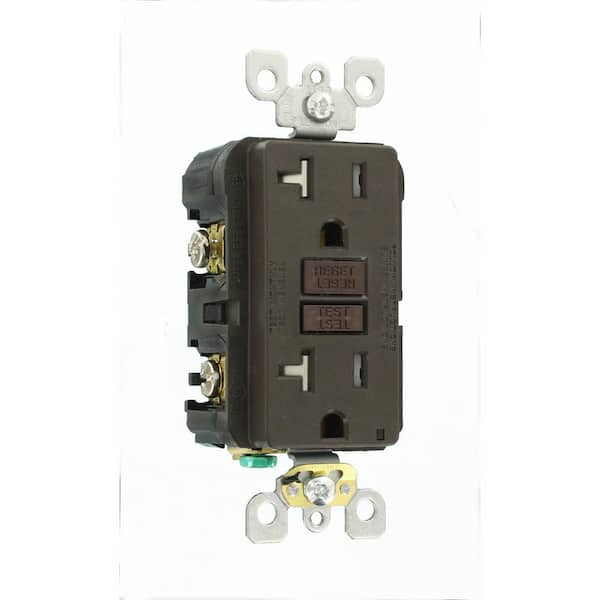 Tingatinga 20×20cm (2) Leviton 20 Amp SmartlockPro Tamper Resistant GFCI Outlet