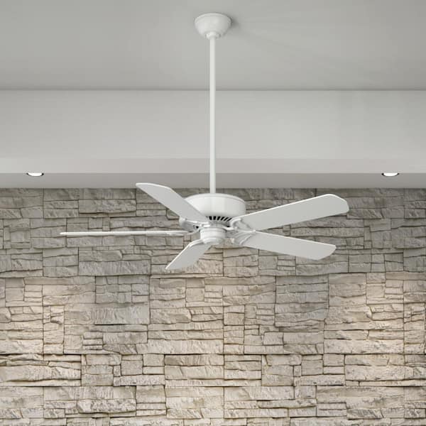 Panama DC 54 in. Indoor Snow White Ceiling Fan with Remote For Bedrooms