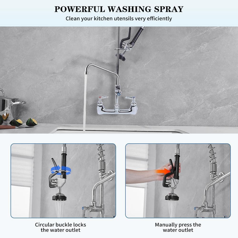 Polished Chrome High-Arc Pull-Out Spray Kitchen Faucet