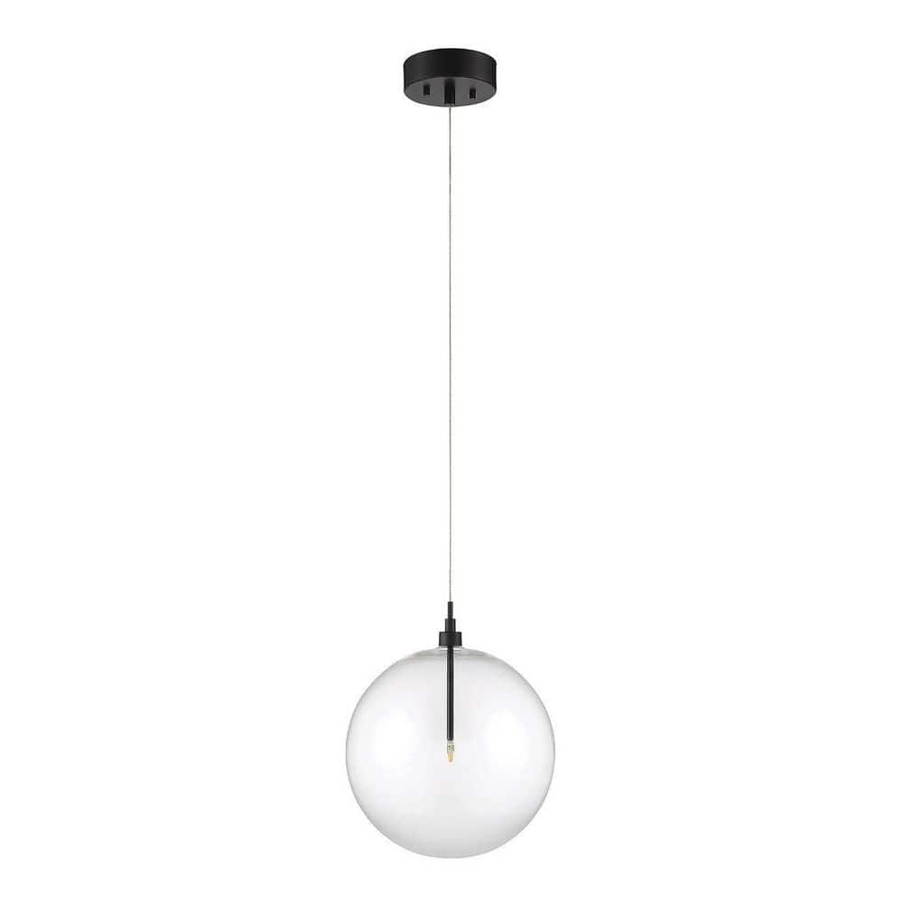 Elegant Globe LED Pendant in Oil Rubbed Bronze with Clear Glass