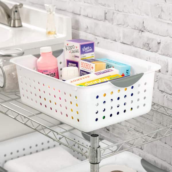 Sterilite 16248006 Medium Ultra Plastic Storage Organizer Basket