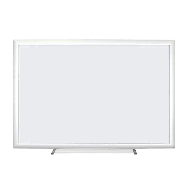   Basics Large Magnetic Dry Erase White Board, 48 x 72,  Aluminum frame, Silver/White : Office Products