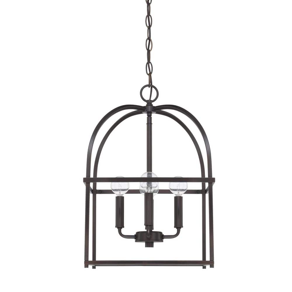 Aubrey 60-Watts 4-Light Matte Black Lantern Foyer Pendant Light, No Bulbs Included price history on PriceWatchPro