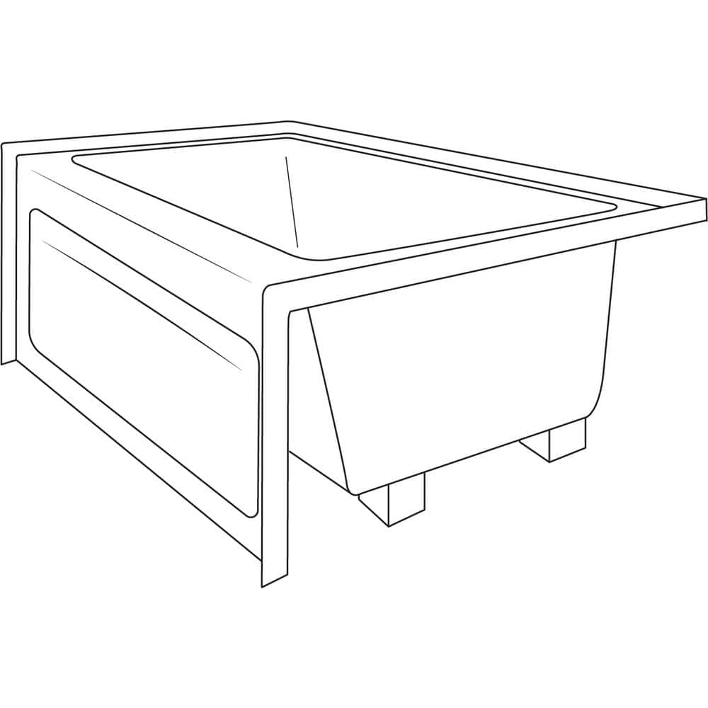 Cetra 60" White Acrylic Skirted Soaking Bathtub