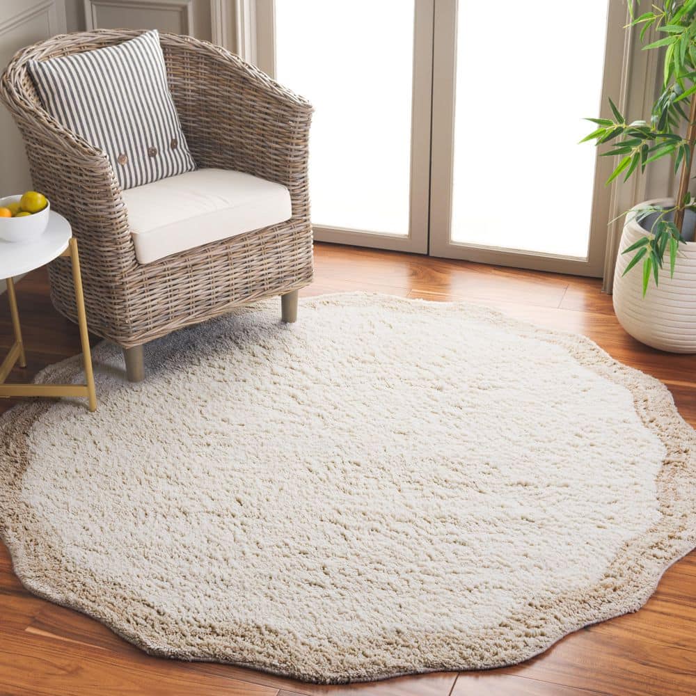 Vermont 6 X 6 Ivory Solid Color Round Rug price history on PriceWatchPro