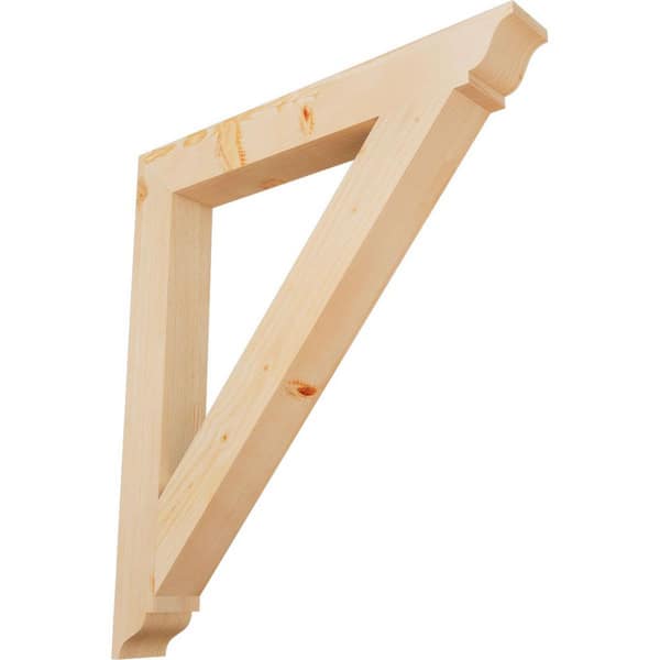 Ekena Millwork 3.5 in. x 36 in. x 32 in. Douglas Fir Traditional Smooth Bracket