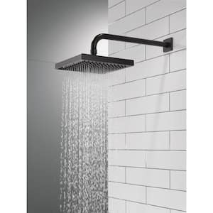 1-Spray Patterns 2.5 GPM 8 in. Wall Mount Fixed Shower Head in Matte Black