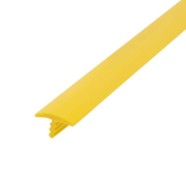Outwater 1/2 in. Yellow Flexible Polyethylene Center Barb Hobbyist Pack Bumper Tee Moulding Edging 25 ft. long Coil