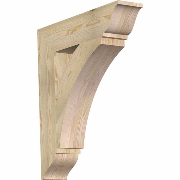 Ekena Millwork 6 in. x 32 in. x 28 in. Douglas Fir Thorton Traditional Rough Sawn Bracket