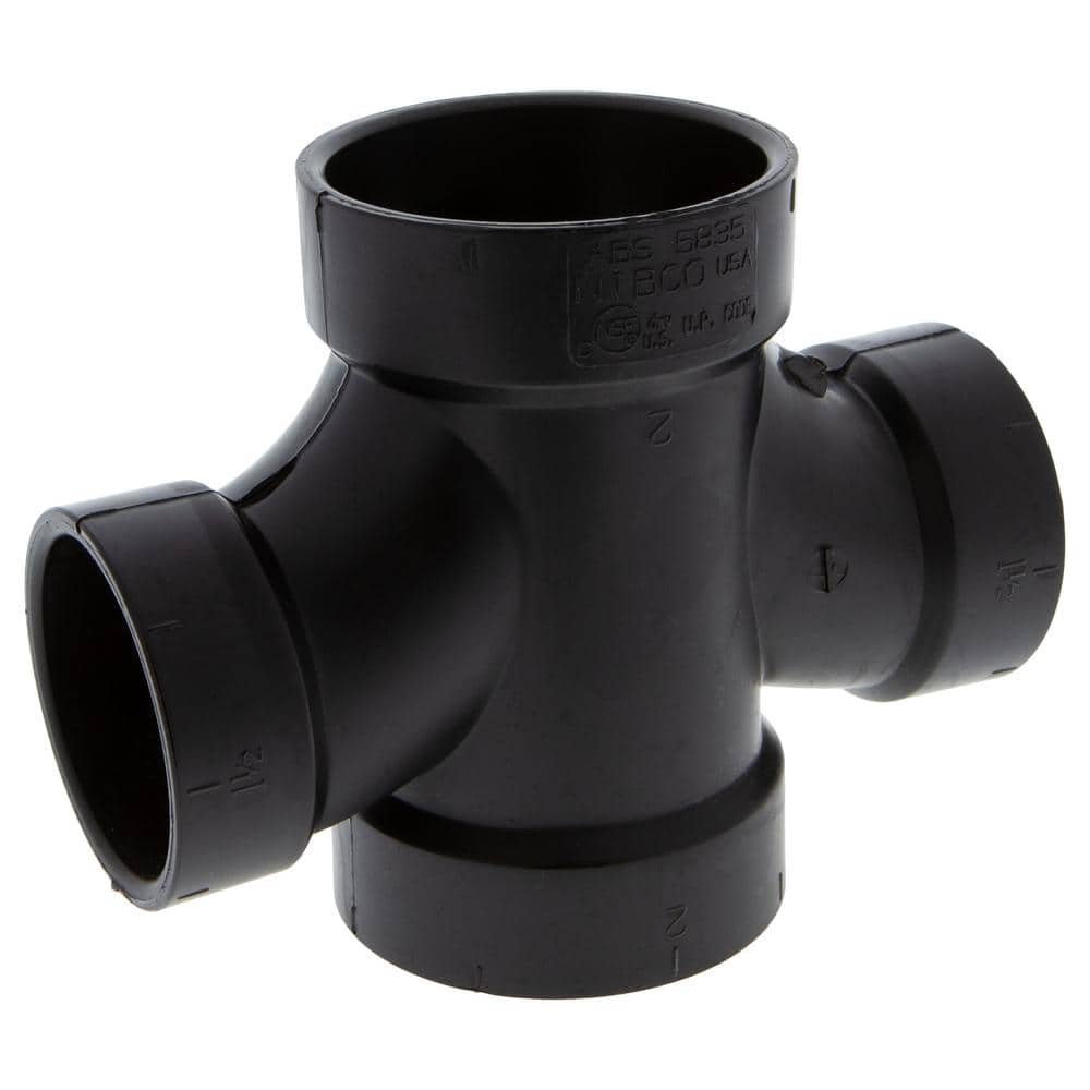 NIBCO 2 in. x 2 in. x 1-1/2 in. x 1-1/2 in. ABS DWV Double