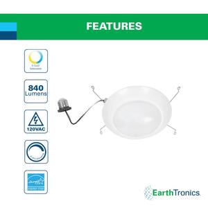 4 in. 2700K-5000K CCT Selectable 840 Lumens Dimmable Integrated LED Recessed Mount Ceiling Disk Light ( 6-Pack)
