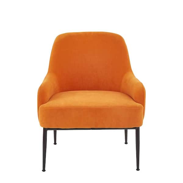 US Pride Furniture Elegance Red Orange Velvet Arm Chair