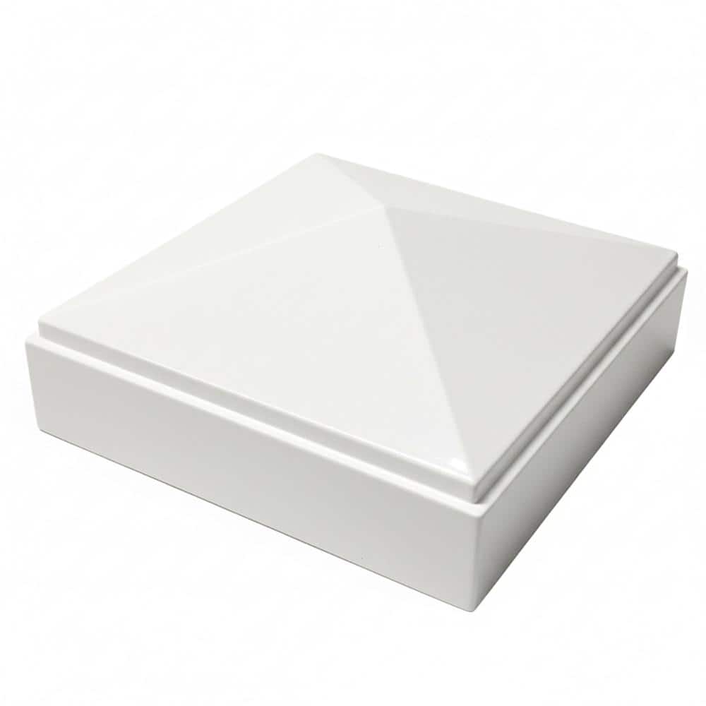 "4"" x 4"" Aluminum Pyramid Post Cap for Metal Posts – Pressure Fit – Powder-Coated White (1 Pack)" price history on PriceWatchPro